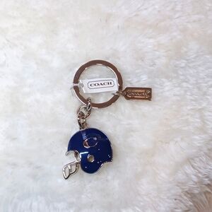 Coach football helmet keychain